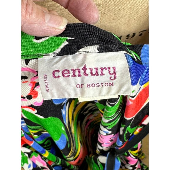 1960s 70s floral maxi peasant skirt with ruffled hem by Century of Boston Size M - Picture 7 of 7